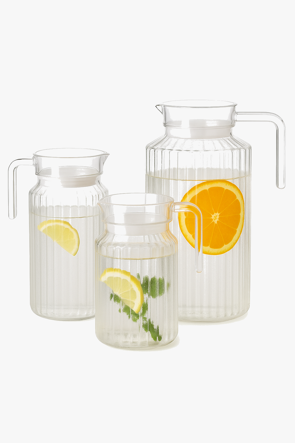 Striped acrylic pin with lid handle non-slip drinks