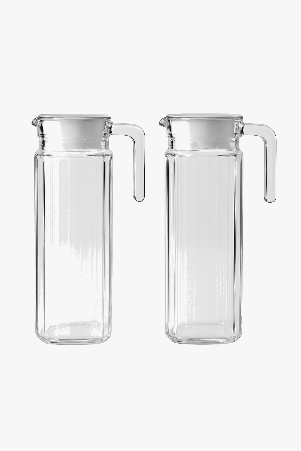 Pichet glass stries square carafe cold water 11l