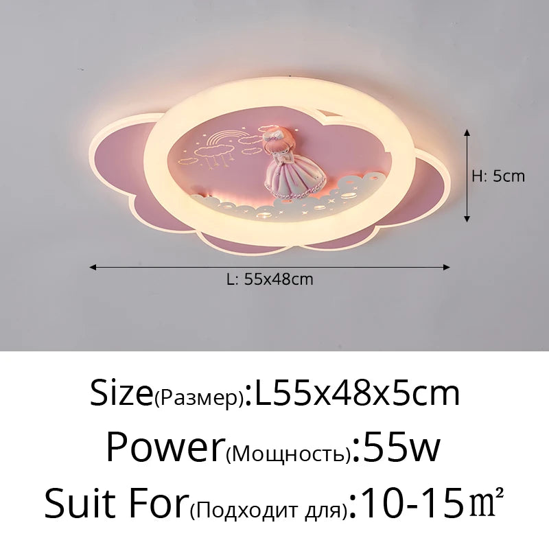 Led creative ceiling lamp for child room eye protection - view 8