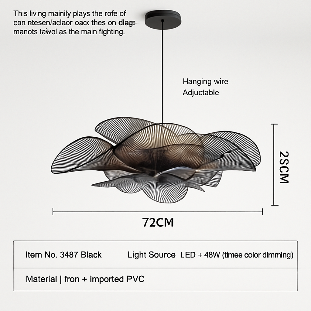 Modern creative design ceiling lamp for interior decoration 2023 - Suspension noire