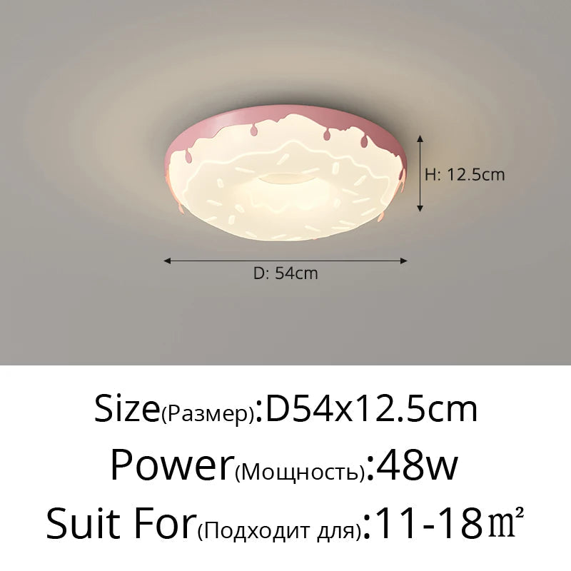 Modern girly style donut ceiling lighter simple and elegant - view 7