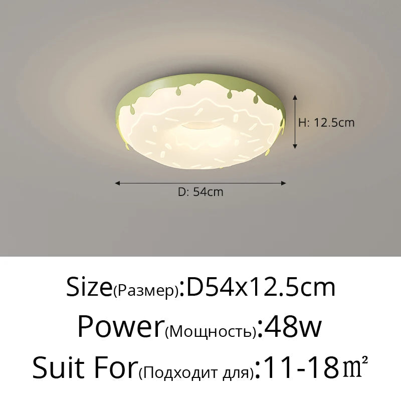 Modern girly style donut ceiling lighter simple and elegant - view 9