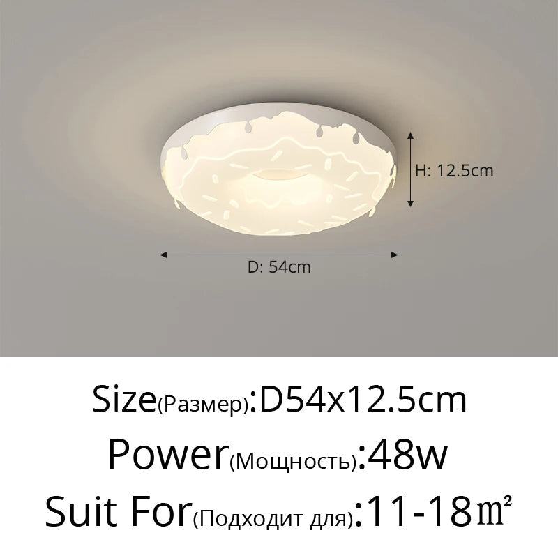 Modern girly style donut ceiling lighter simple and elegant - view 10