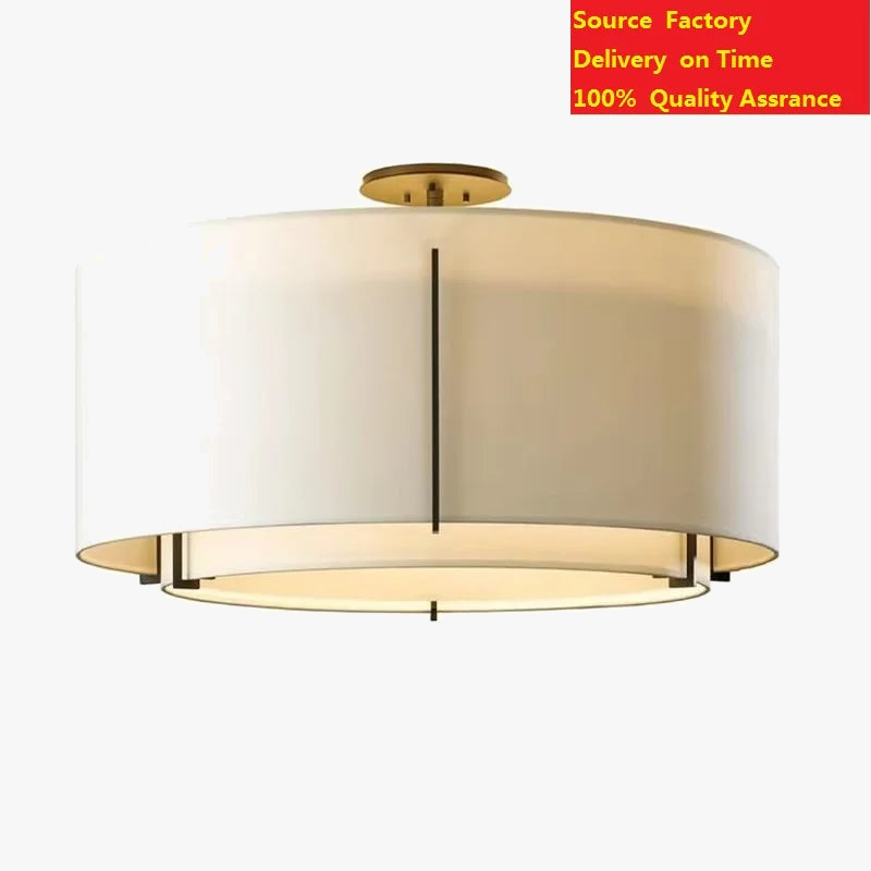 Chinese led ceiling lamp in soft decorative fabric