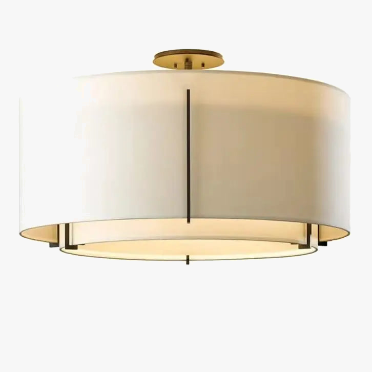 Chinese led ceiling lamp in soft decorative fabric - view 5