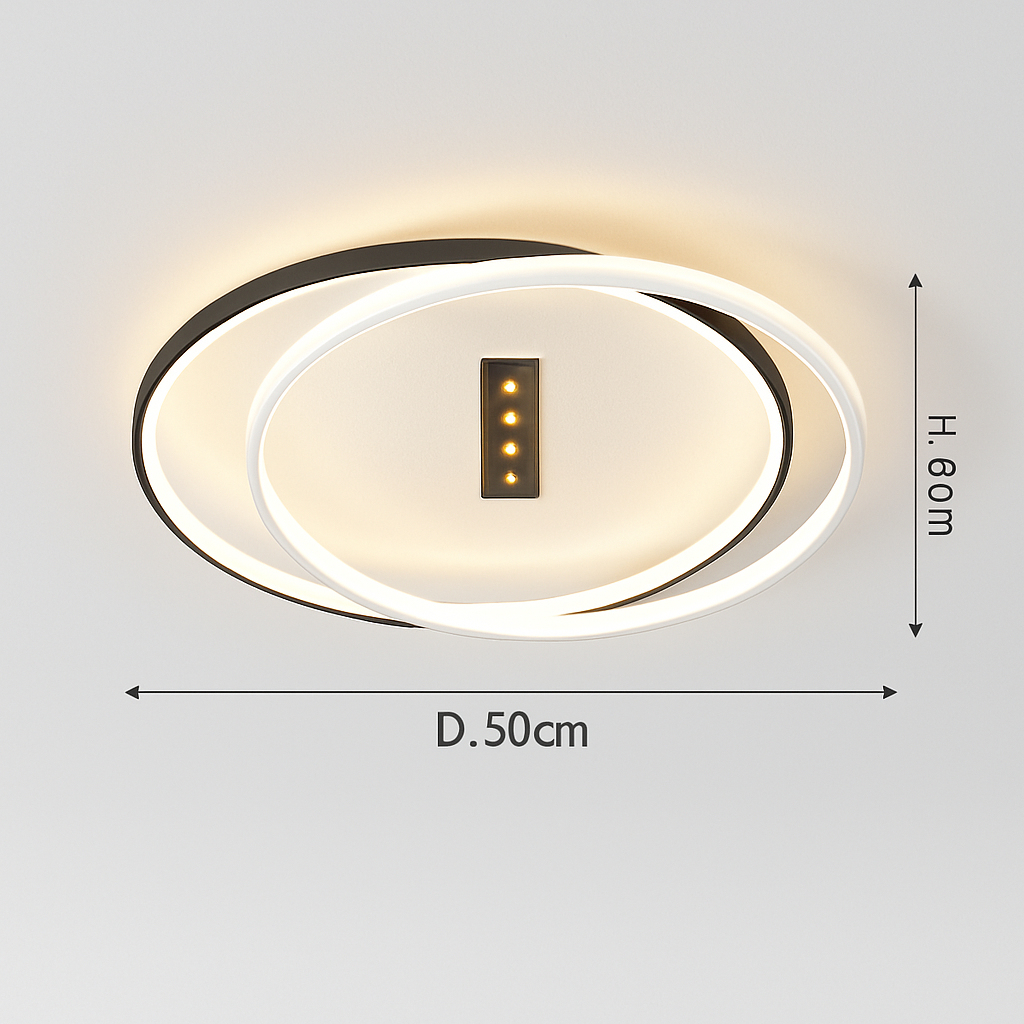 LED ceiling lamp modern creative design for minimalist interior - Black C