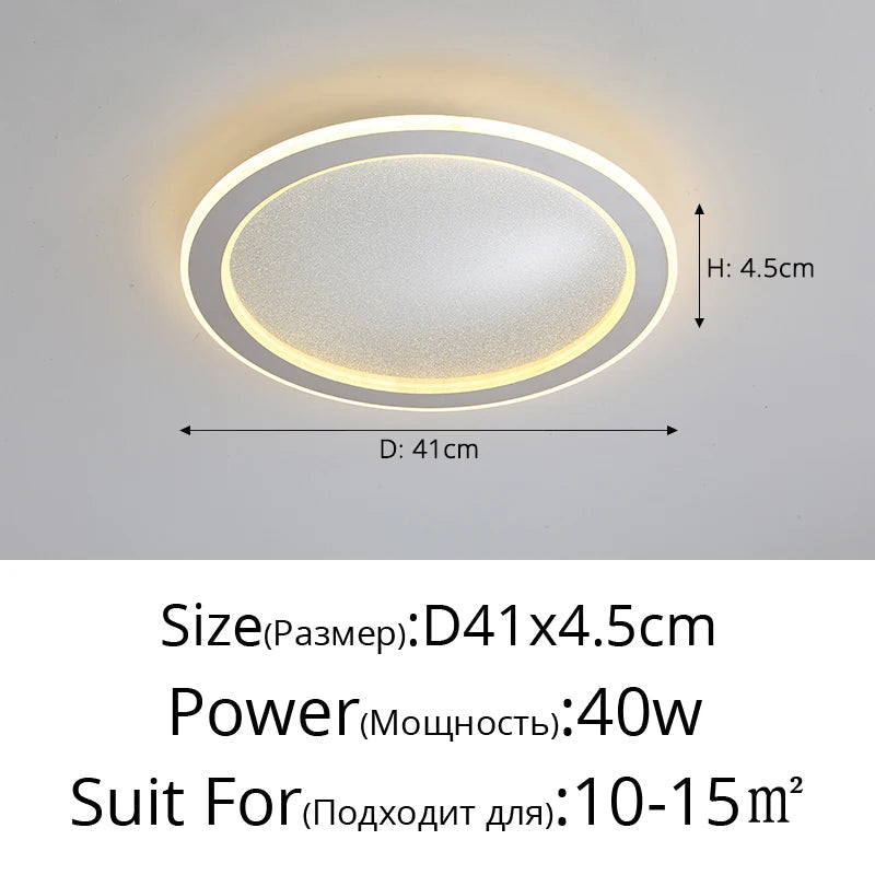 Modern LED ceiling lamp in the shape of a ring for interior decoration - view 8
