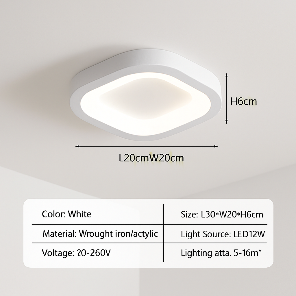 Nordic led ceiling for elegant interior decoration - White F / Warm White