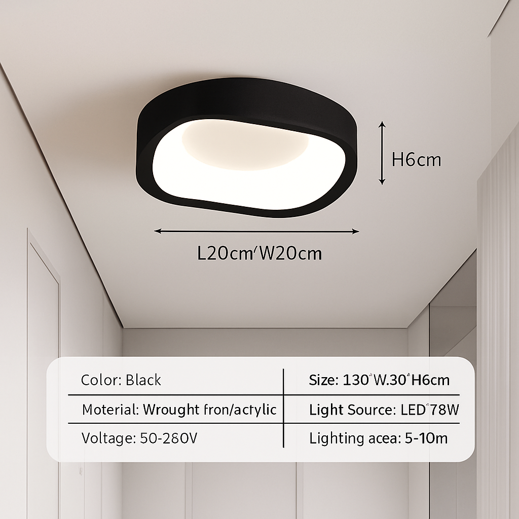 Nordic led ceiling for elegant interior decoration - Black D / Warm White