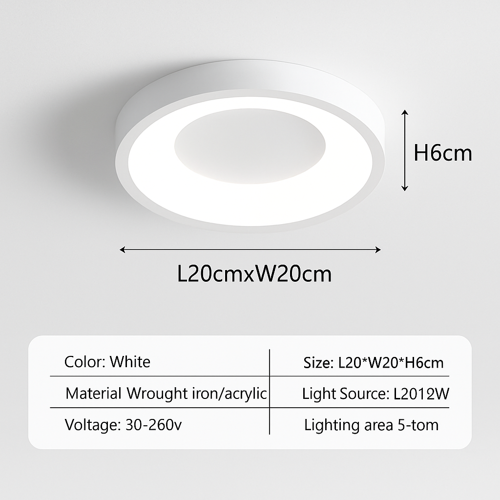 Nordic led ceiling for elegant interior decoration - White E / Warm White