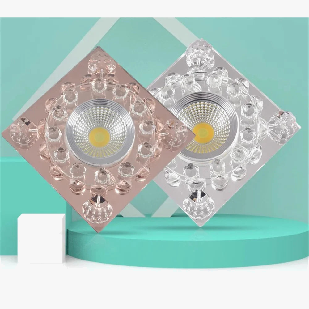 Led square crystal rgb ceiling for varied interior decoration - view 2