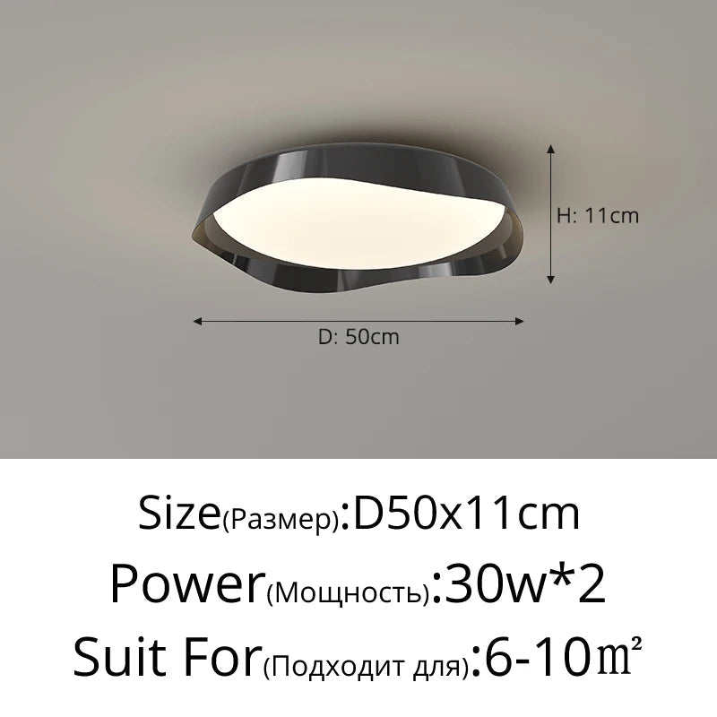Wabi-sabi retro style LED ceiling top creative - view 7