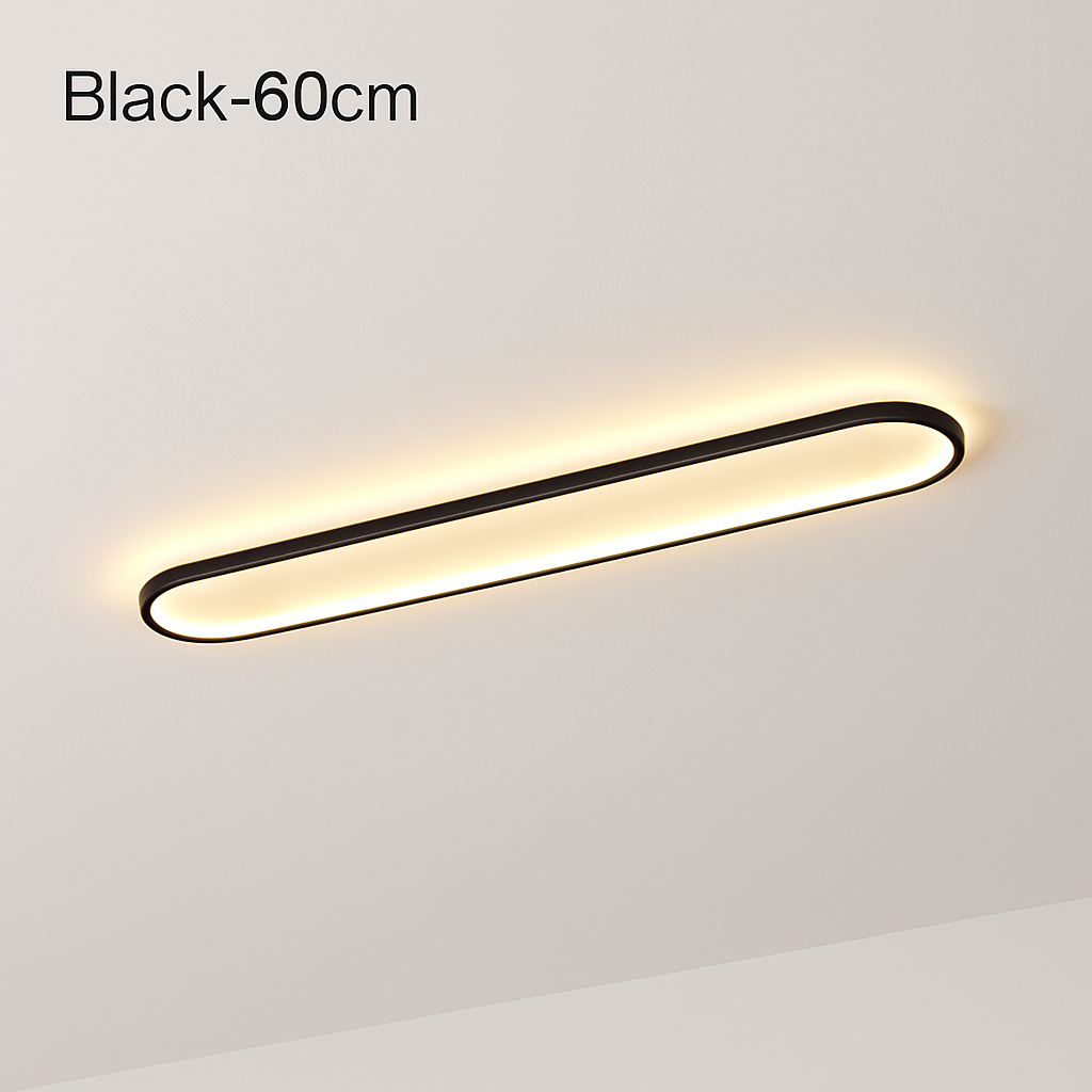 Ultra fine minimalist ceiling for indoor and outdoor - Black-60cm / 3 Colors No Remote