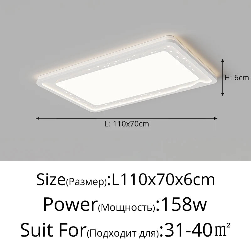 Modern ceiling light interior warm starry sky - view 8