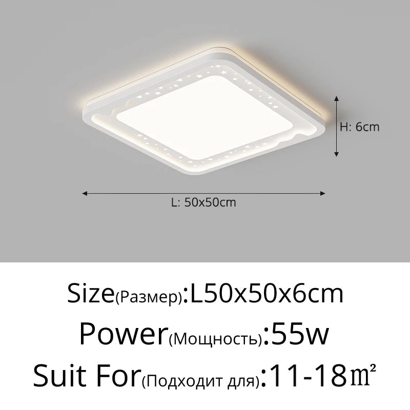 Modern ceiling light interior warm starry sky - view 9