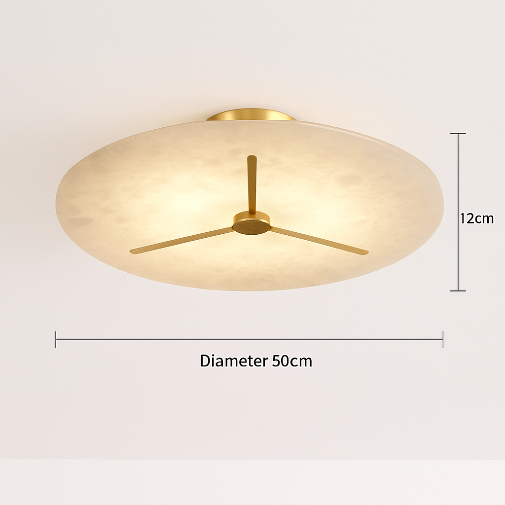 Modern marble and copper ceiling for elegant interior - D 50cm / 3 modifiables