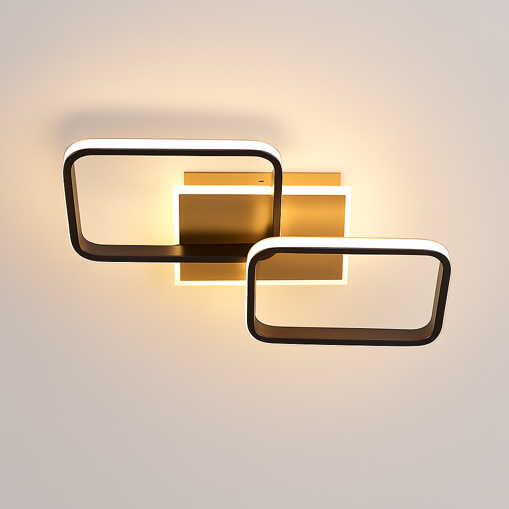 Nordic ceiling with modern ring lighting - 2 bras L75x39cm / Warm White
