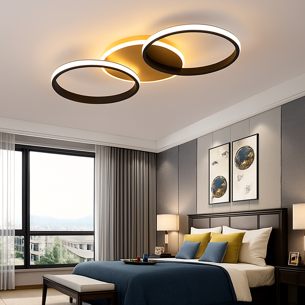 Nordic ceiling with modern ring lighting - view 4