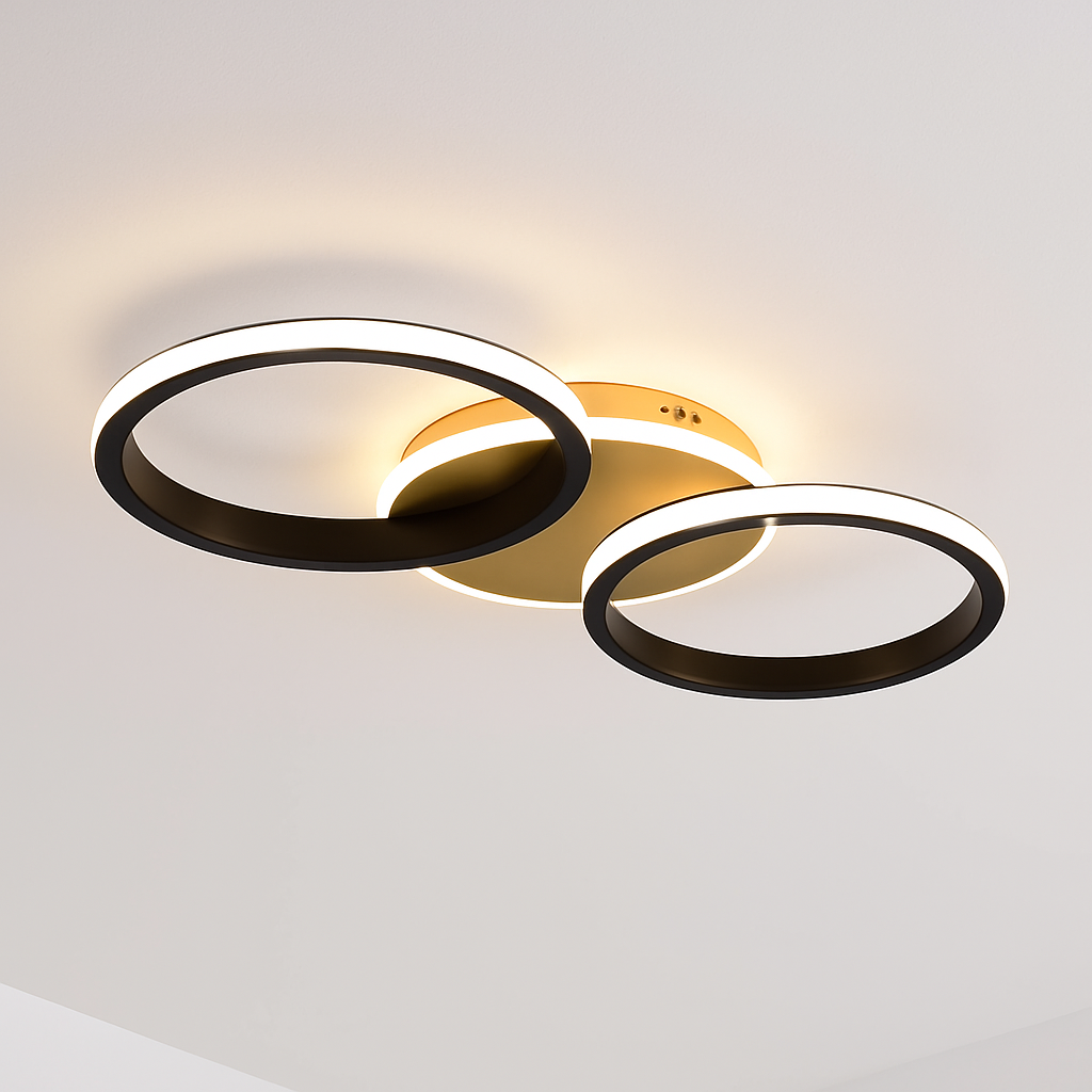 Nordic ceiling with modern ring lighting - 2 bras L69x30cm / Warm White