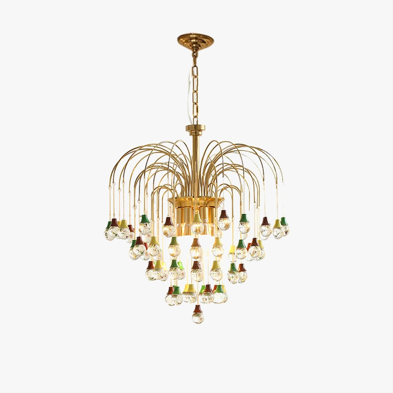 Trendy ceiling top angel's tear crystal led modern elegant hanging - view 3