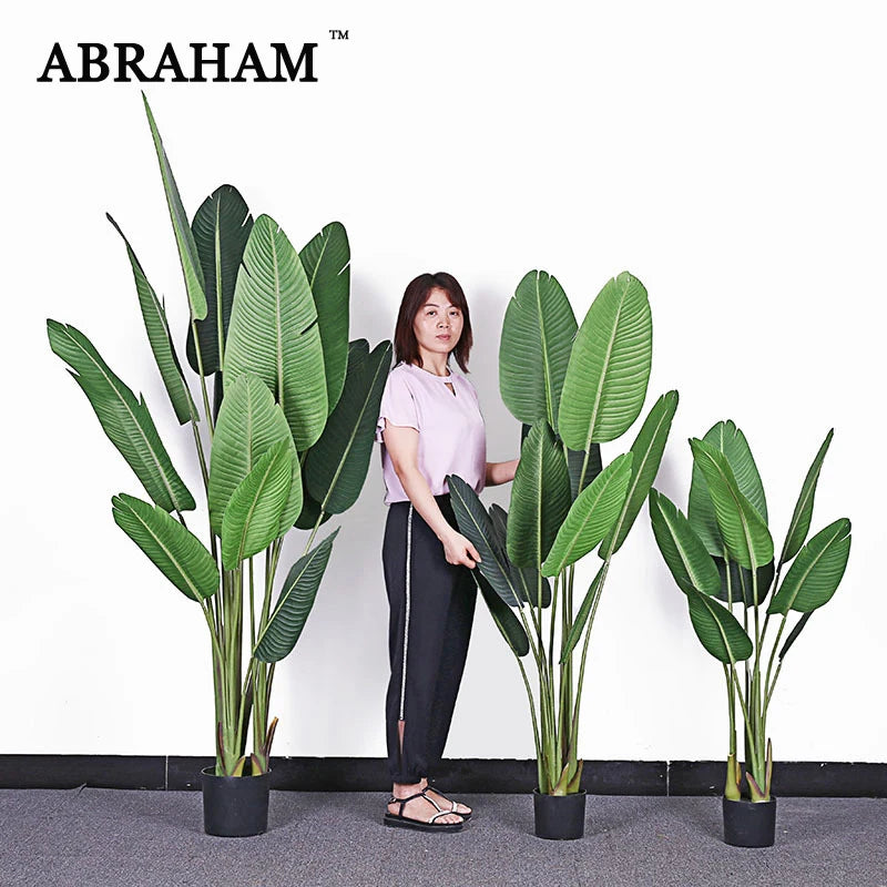 Artificial tropical banana plant for interior decoration and office