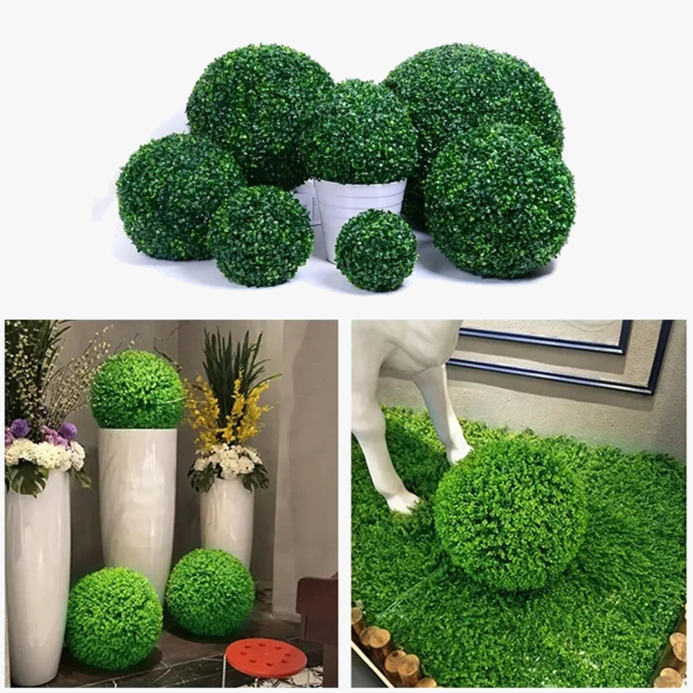 Artificial plant green ball topiary for interior and exterior decoration - view 3