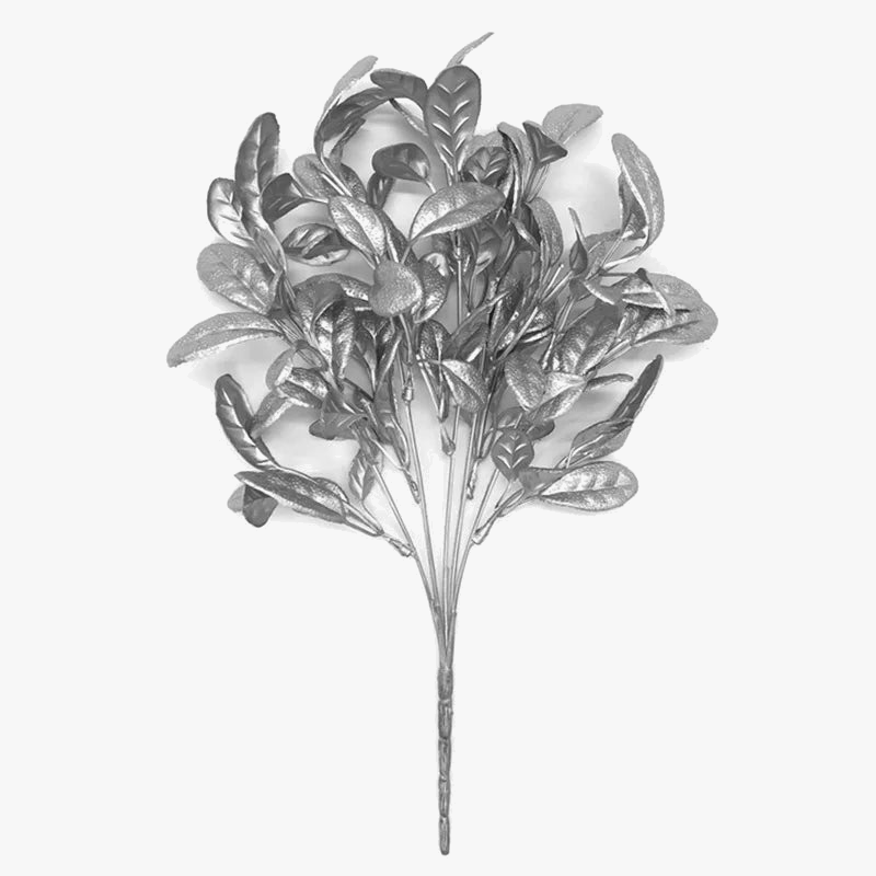 Artificial metal plant floral bouquet for festive decoration