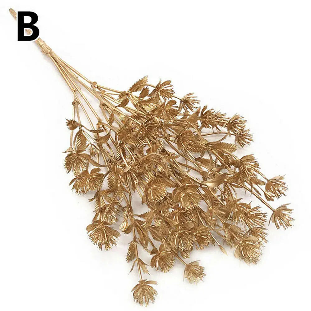 Artificial metal plant floral bouquet for festive decoration - view 2