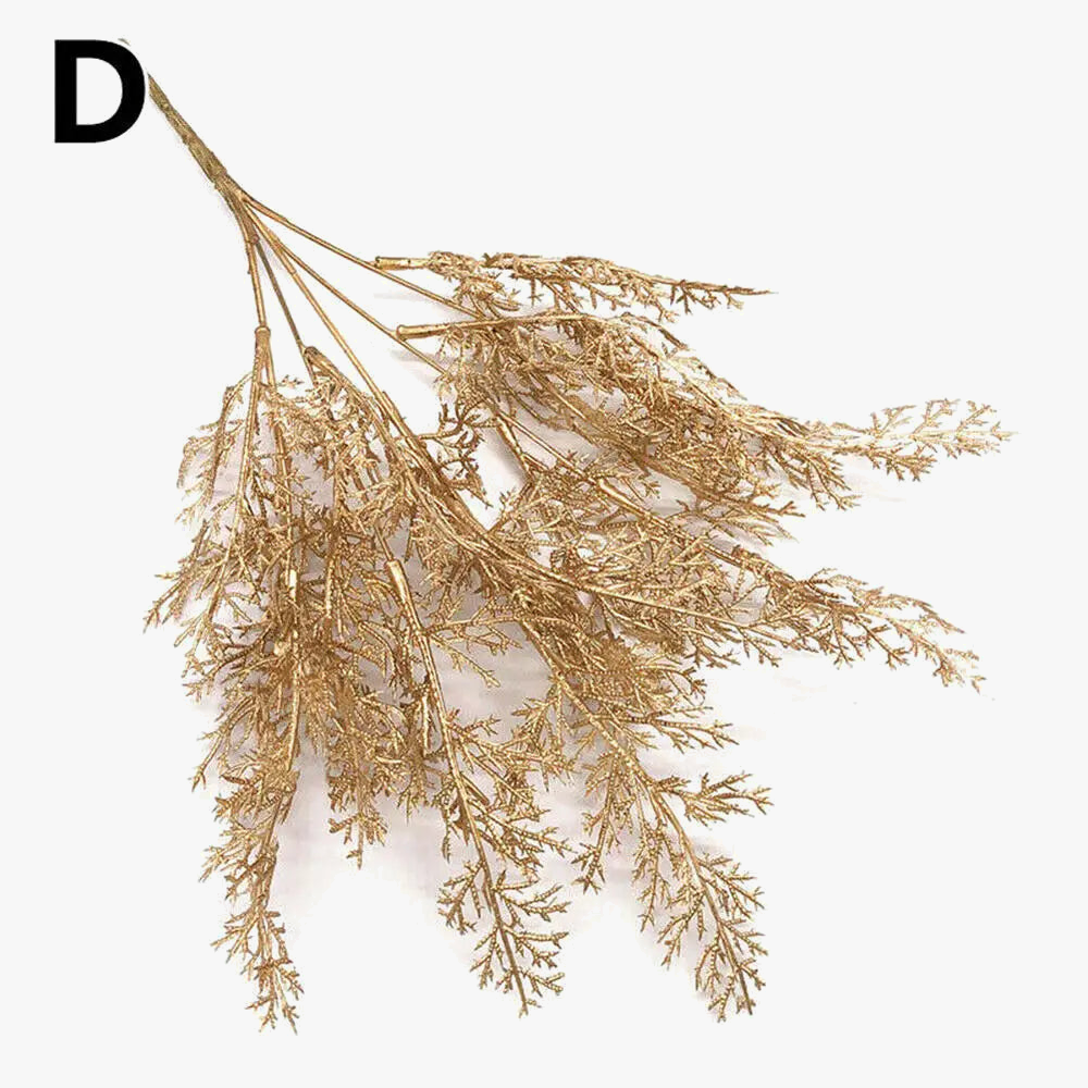 Artificial metal plant floral bouquet for festive decoration - view 6