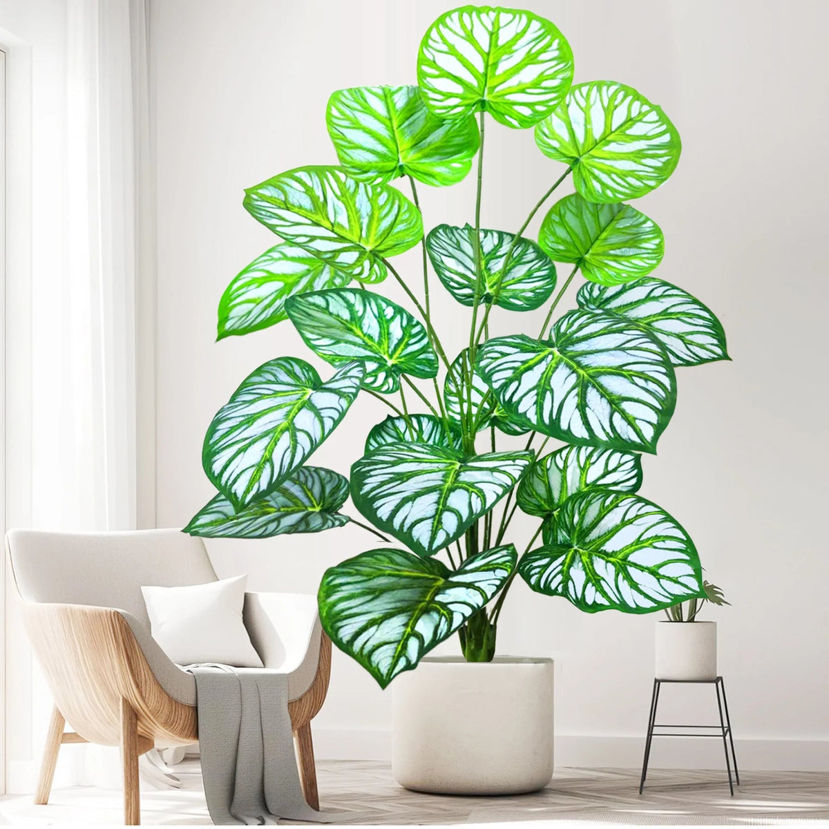 Artificial plant in pot apple leaf for interior decoration - view 4