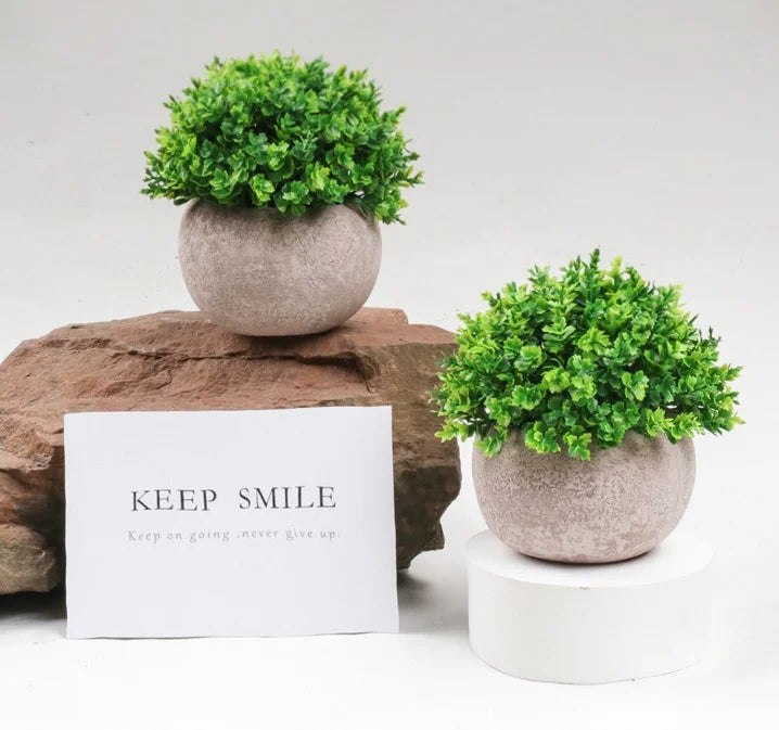 Artificial pot plant style bonsai for interior decoration - view 4