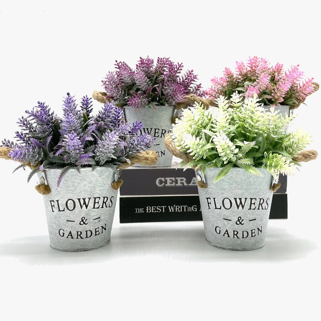 Artificial plant eucalyptus lavender pot for interior decoration