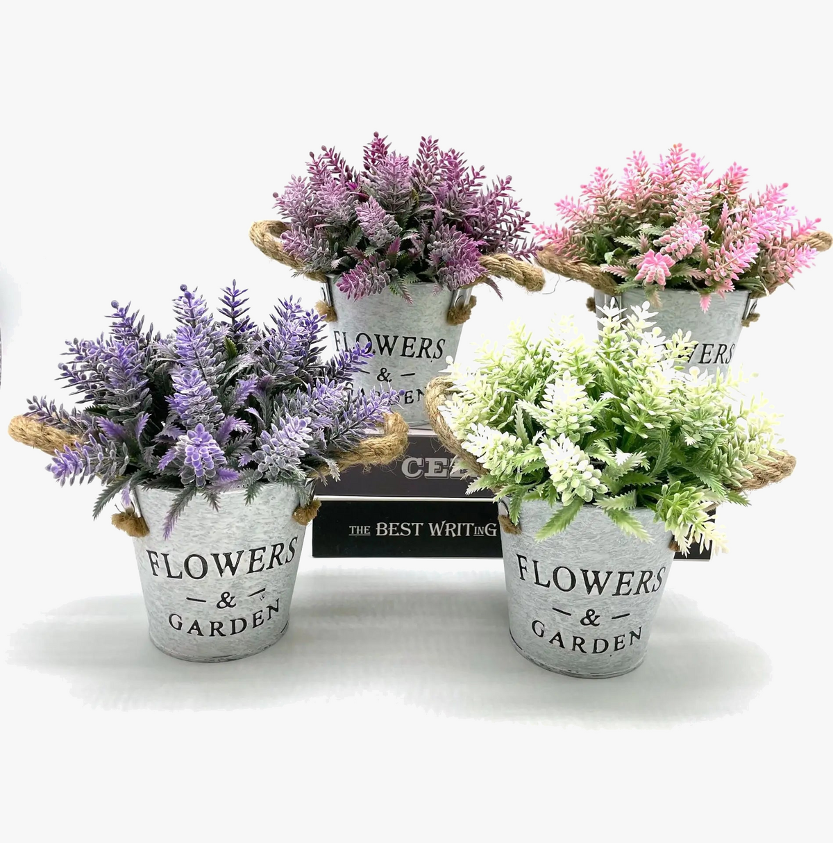 Artificial plant eucalyptus lavender pot for interior decoration - view 2