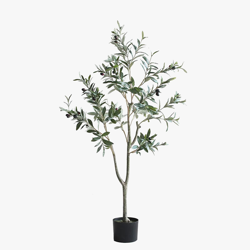 Artificial olive plant in pot for interior decoration - view 4