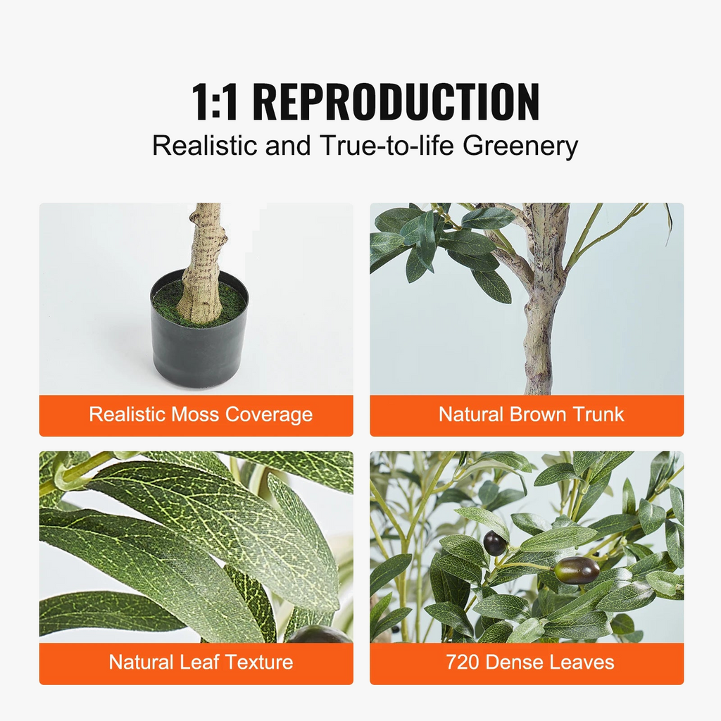 Artificial olive plant secure low maintenance for indoors - view 3