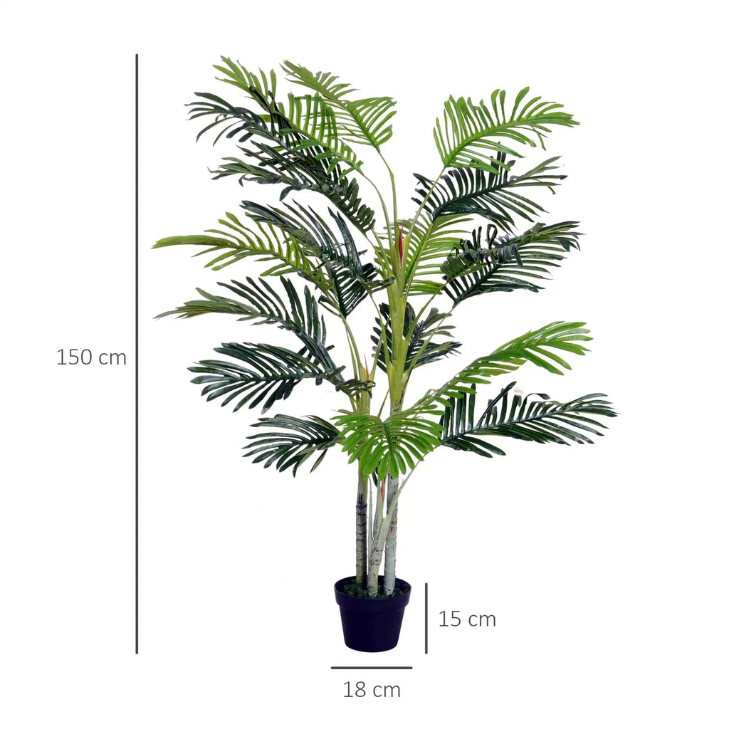 Artificial palm plant with pot and decorative foam - view 2