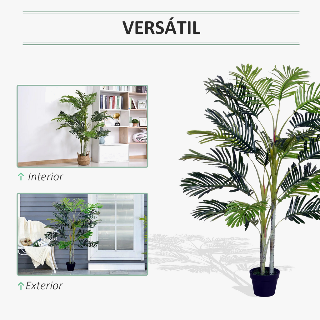 Artificial palm plant with pot and decorative foam - view 5