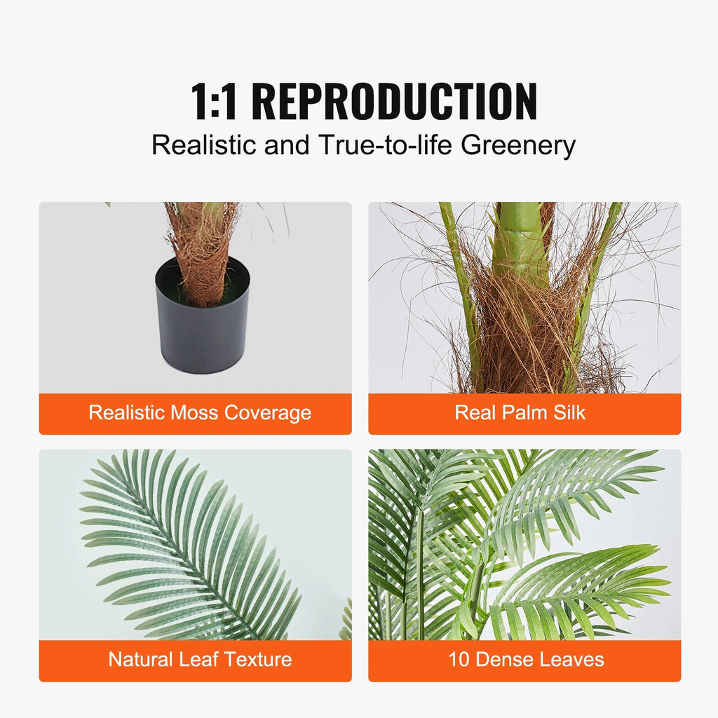 Artificial palm plant easy to care and secure for indoors - view 3