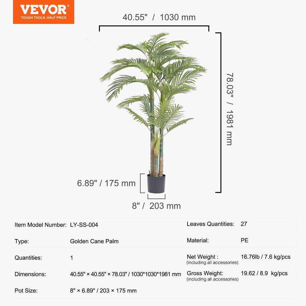 Artificial palm plant easy to care and secure for indoors - view 6