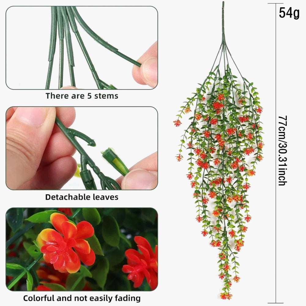 Artificial plant suspended floral decoration for interior and parties - view 4
