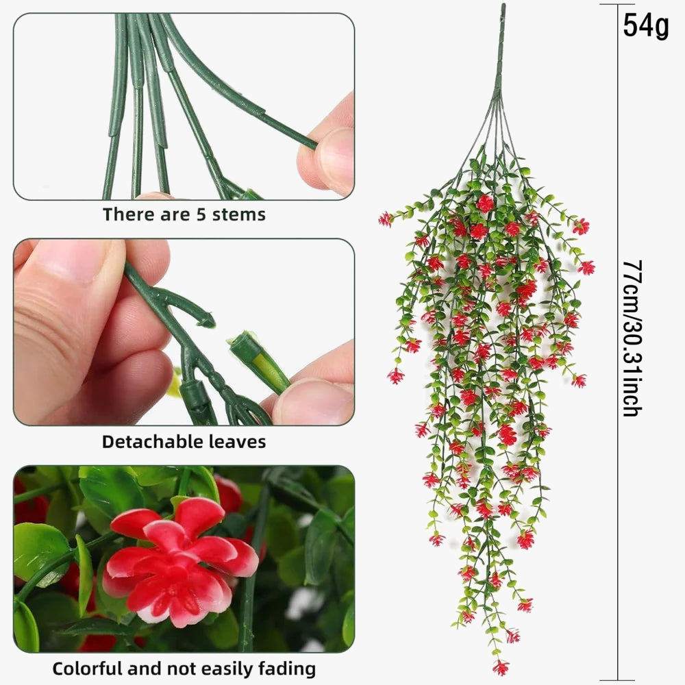 Artificial plant suspended floral decoration for interior and parties - view 8