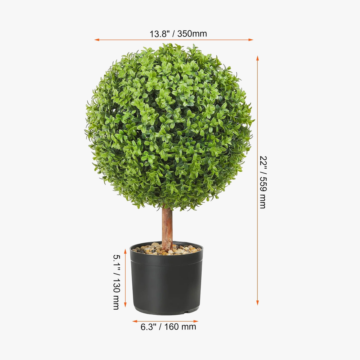 Decorative spiral plastic plant green - view 6