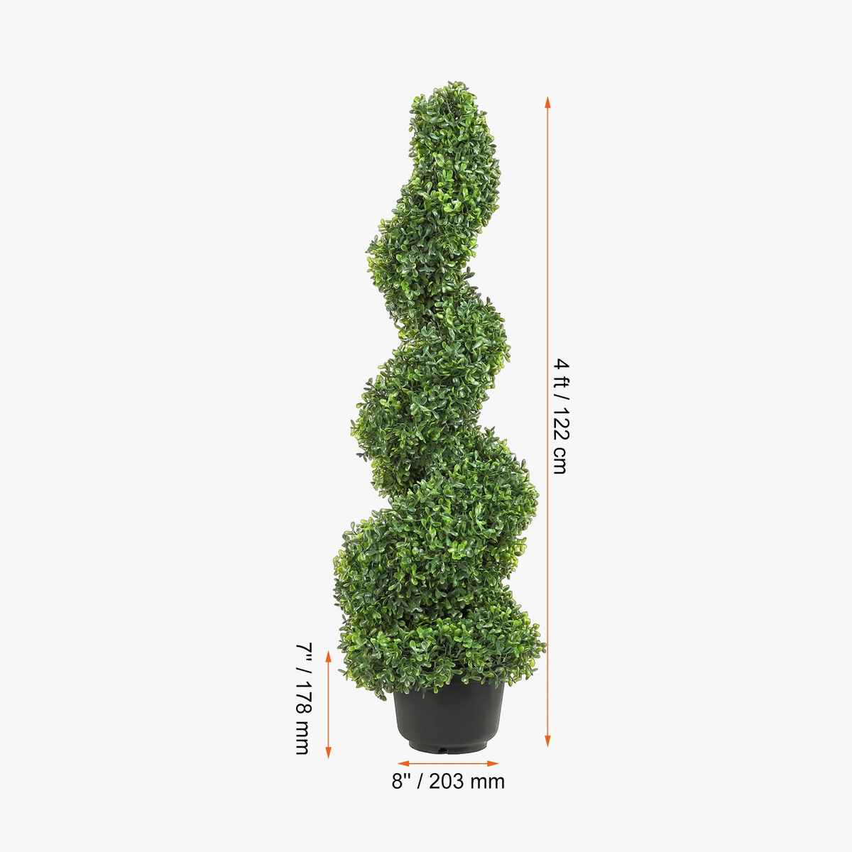 Decorative spiral plastic plant green - view 8