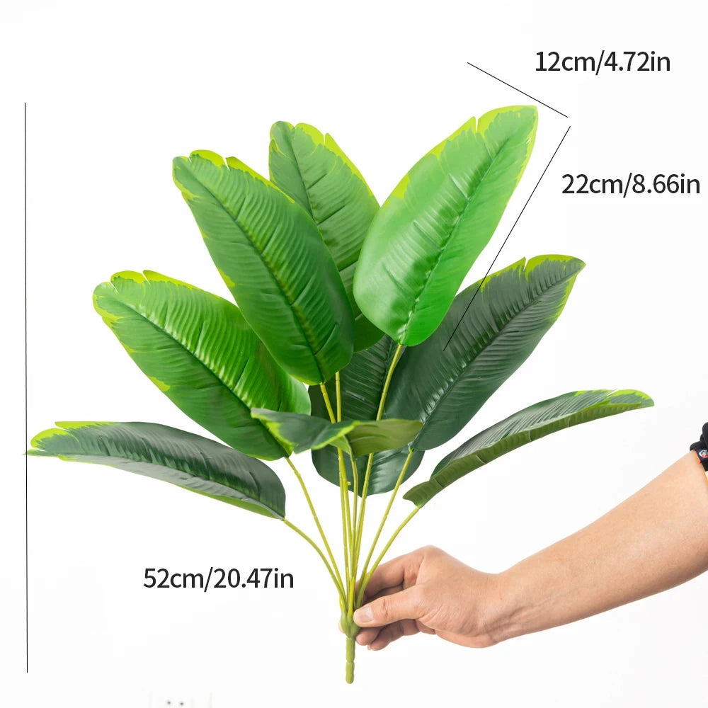 Artificial tropical turtle plant with decorative leaves for indoors - view 8
