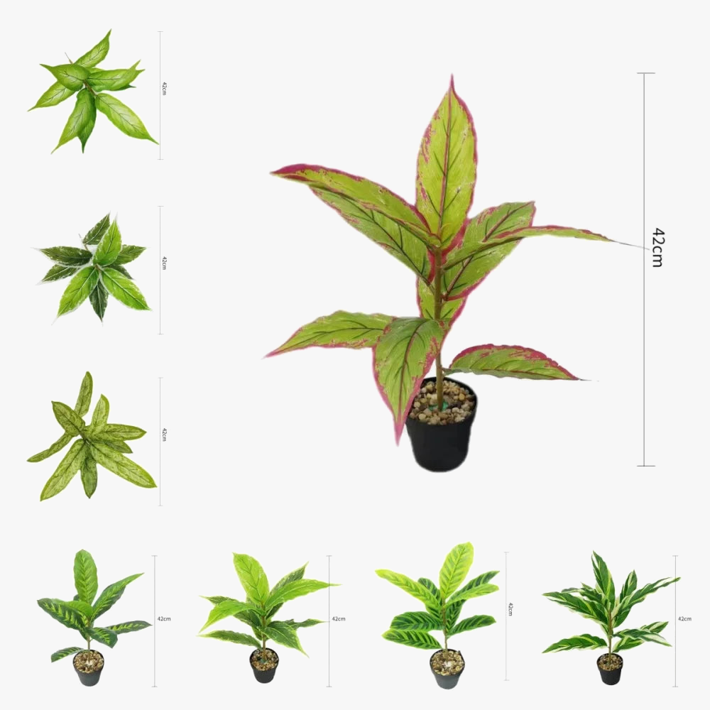 Artificial green plant in pot for modern interior decoration - view 2