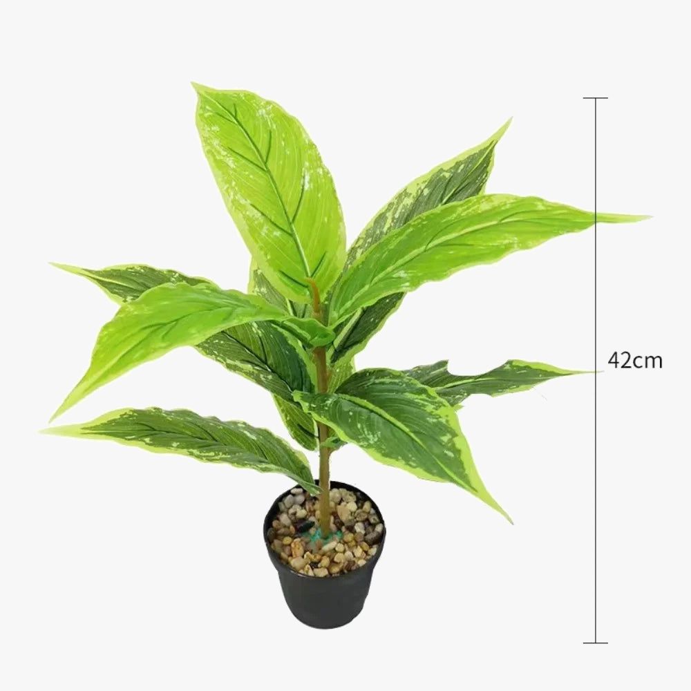 Artificial green plant in pot for modern interior decoration - view 5
