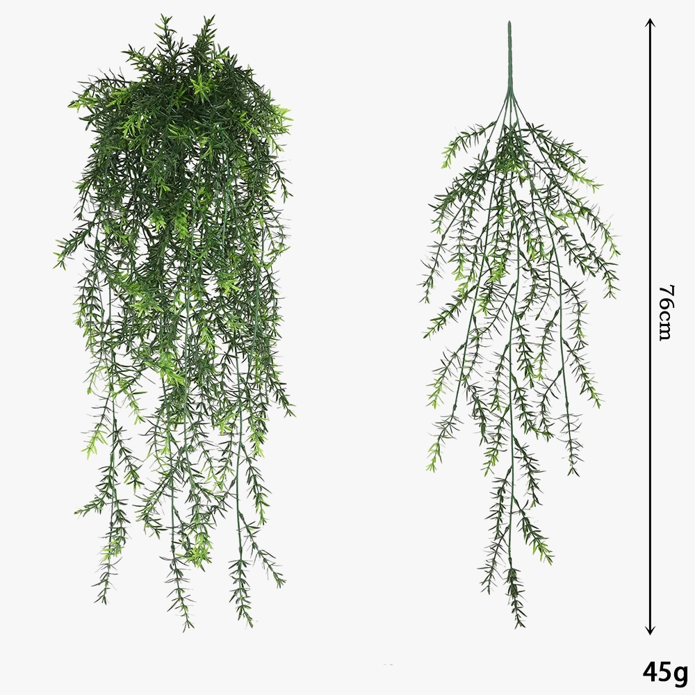 Plant suspended in vine band artificial wall decoration - view 8