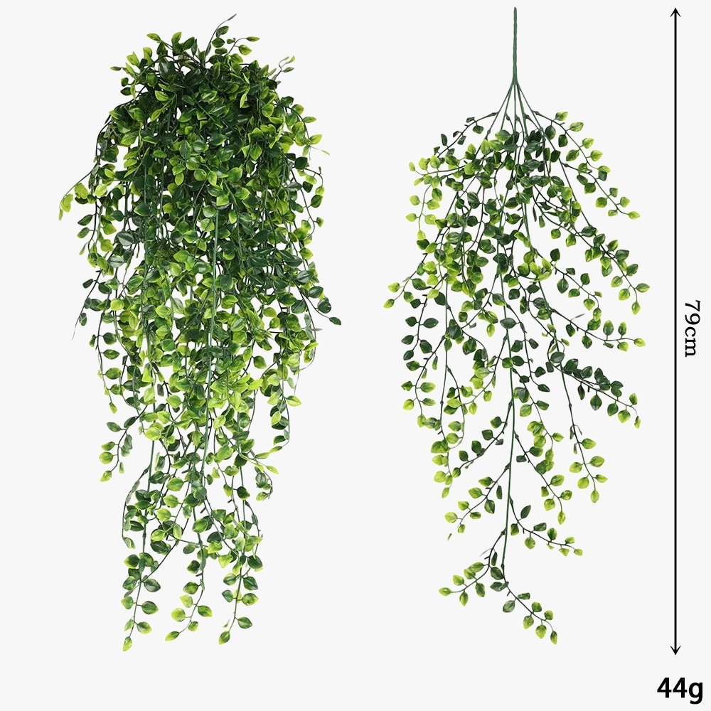 Plant suspended in vine band artificial wall decoration - view 9