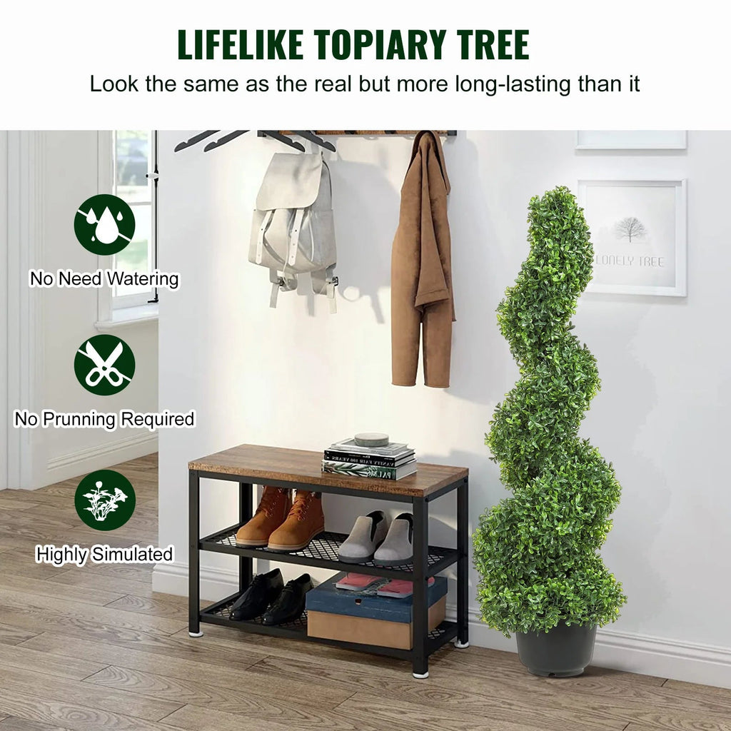 Decorative spiral topiary plant for Christmas artificial plastic - view 2