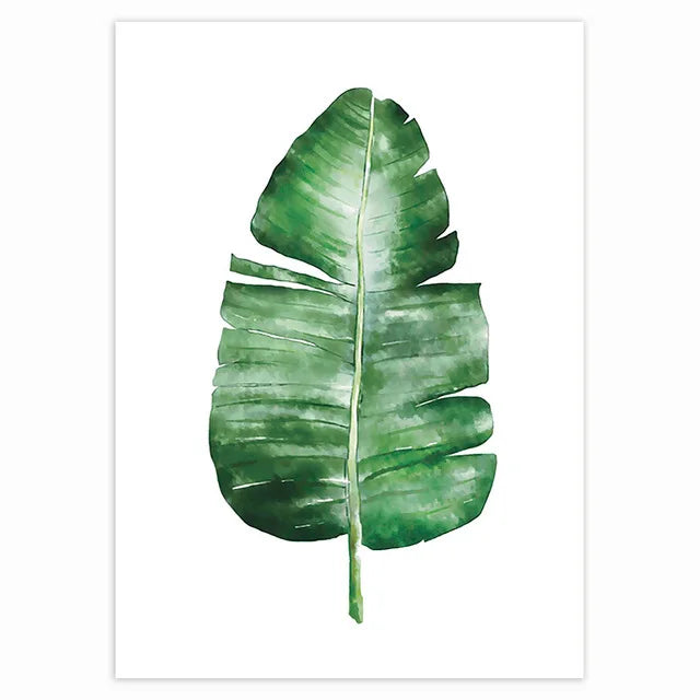 Tropical Nordic Plant Modern Canvas Wall Art, Design G